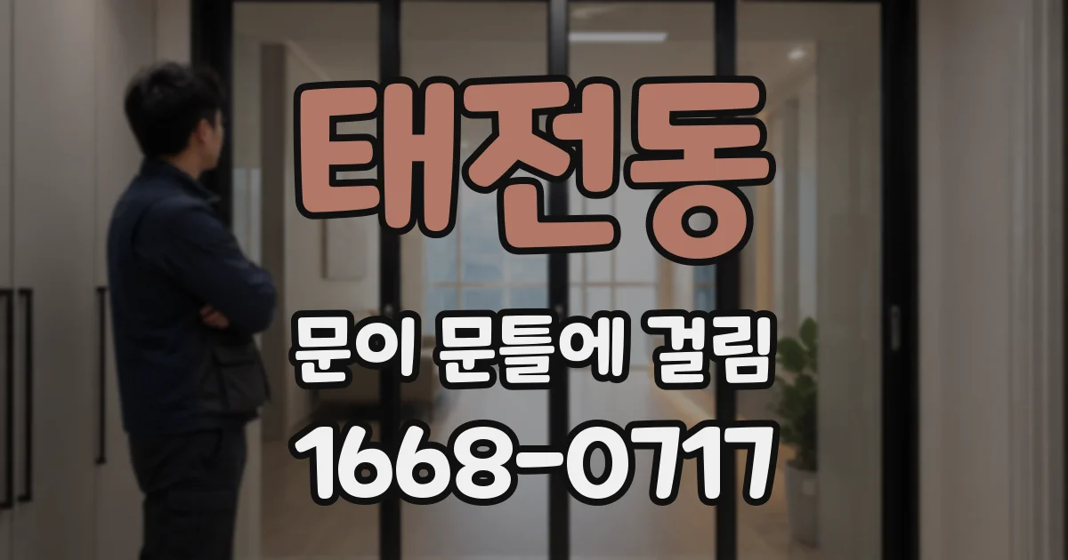 태전동 문이 문틀에 걸림