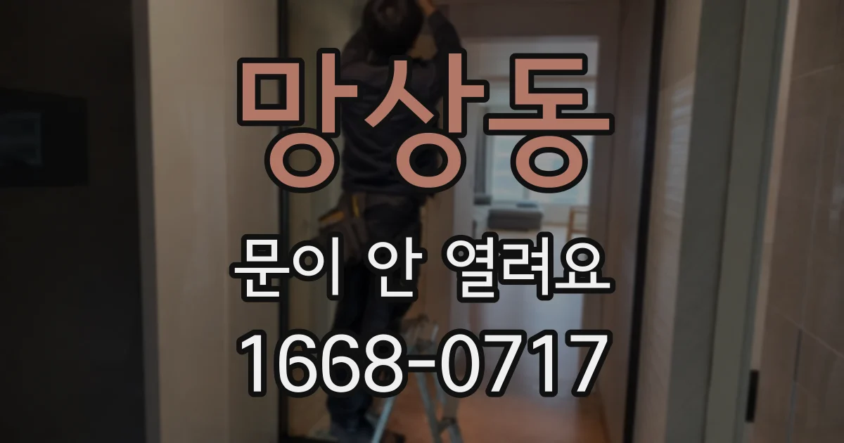 망상동 문이 안 열려요