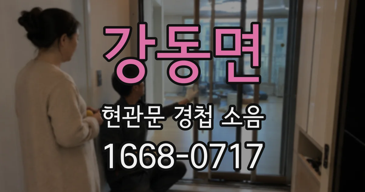 강동면 현관문 경첩 소음