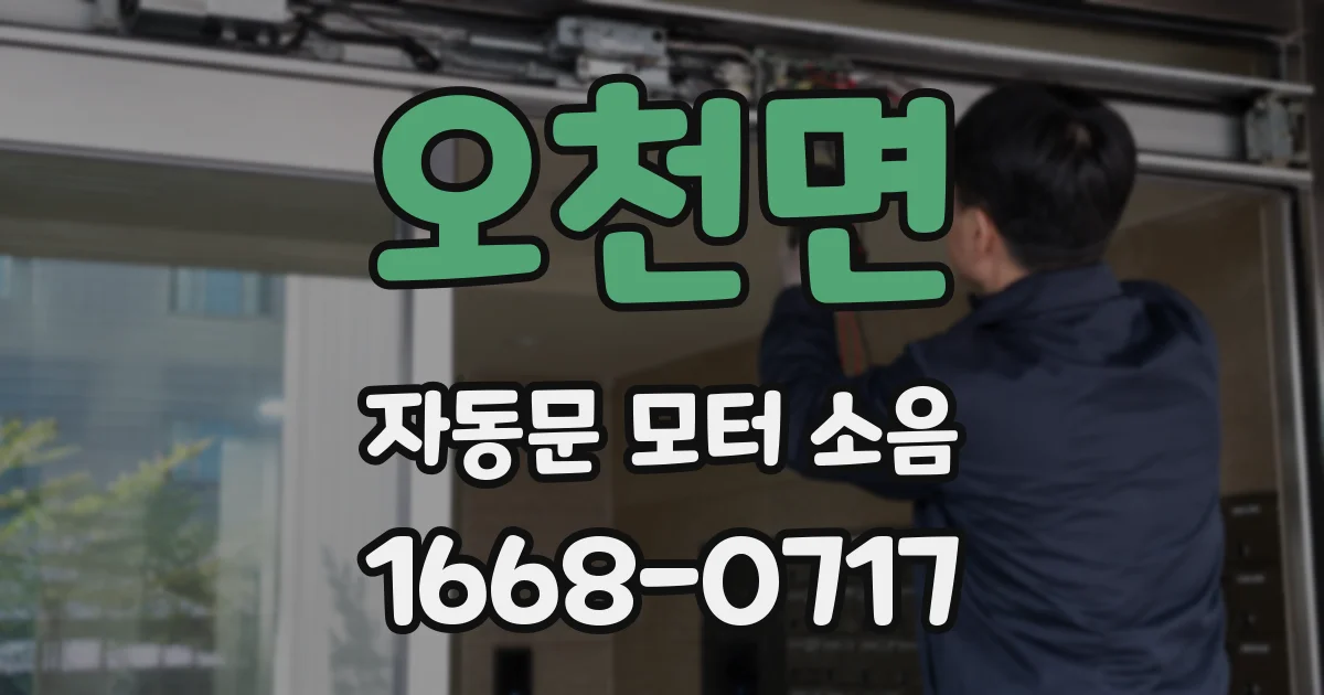 오천면 자동문 모터 소음