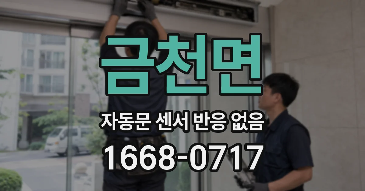 금천면 자동문 센서 반응 없음