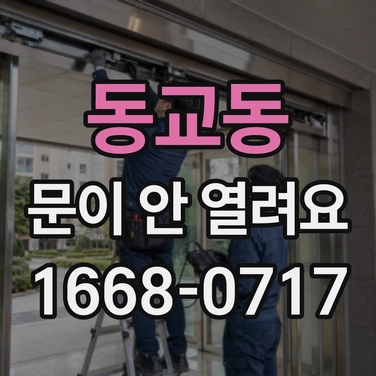동교동 문이 안 열려요