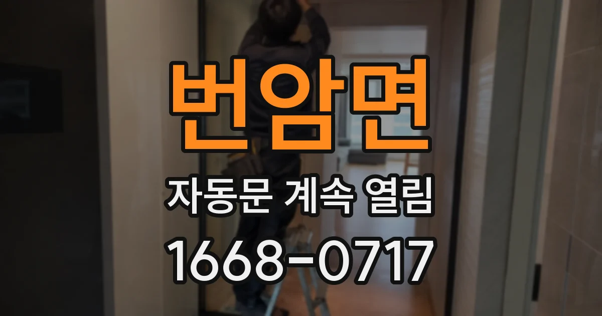 번암면 자동문 계속 열림