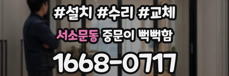 서소문동 중문이 뻑뻑함