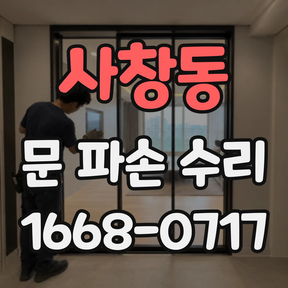 사창동 문 파손 수리