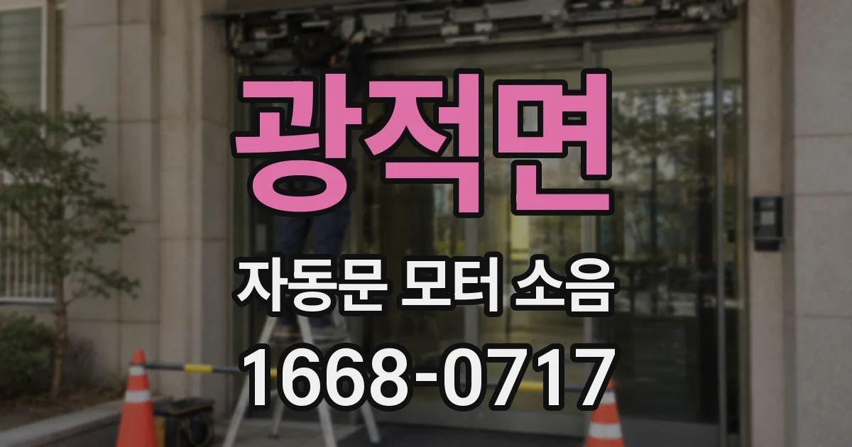 광적면 자동문 모터 소음