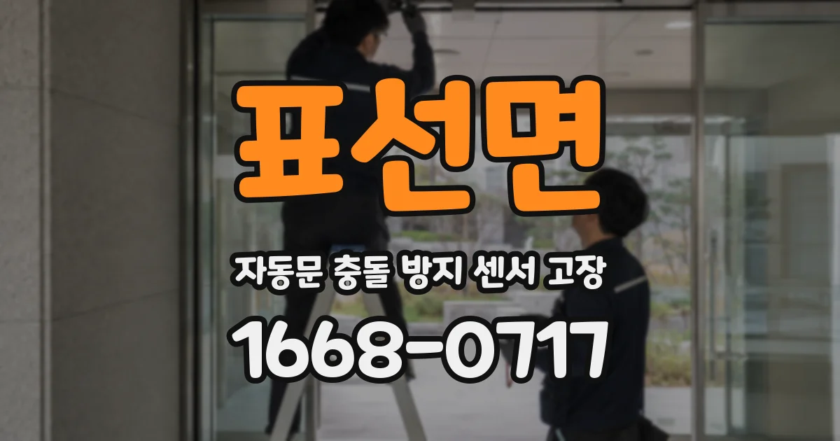 표선면 자동문 충돌 방지 센서 고장