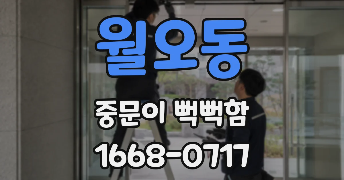 월오동 중문이 뻑뻑함