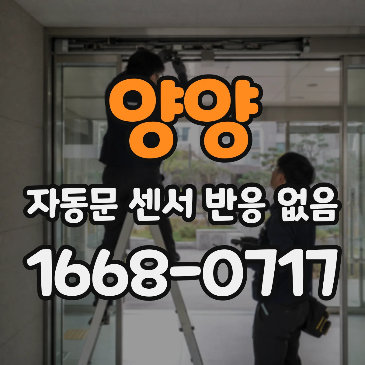 양양 자동문 센서 반응 없음