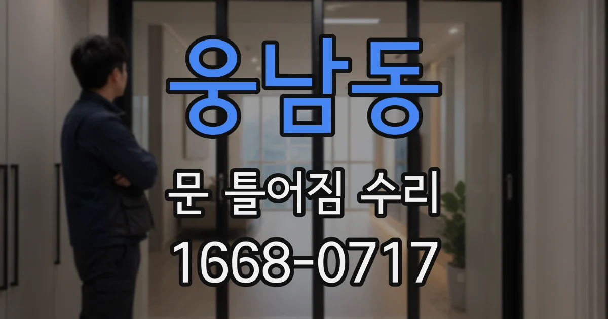 웅남동 문 틀어짐 수리