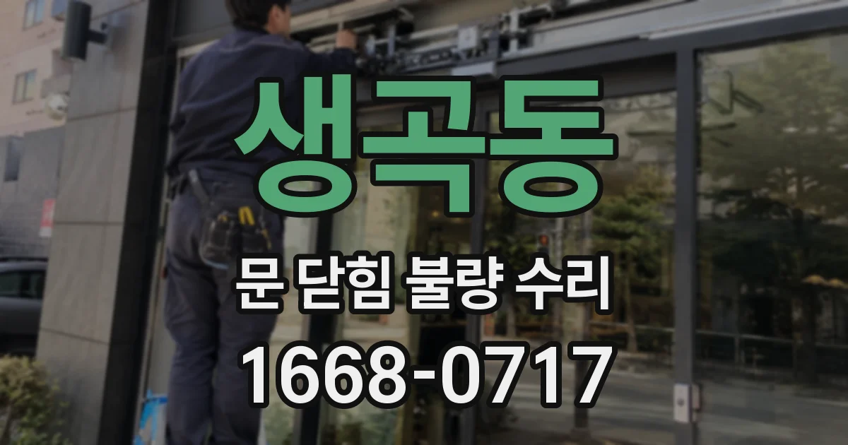 생곡동 문 닫힘 불량 수리
