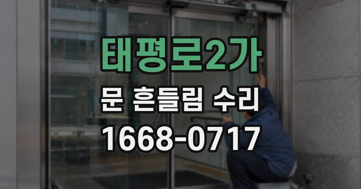 태평로2가 문 흔들림 수리
