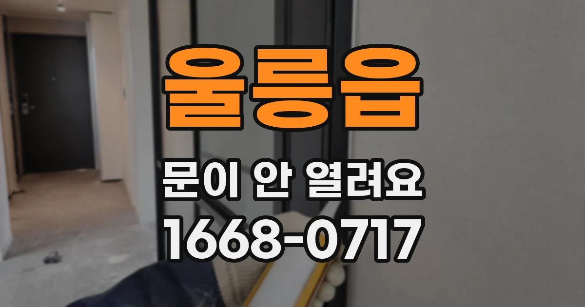 울릉읍 문이 안 열려요