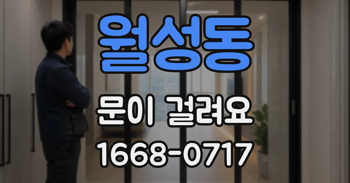월성동 문이 걸려요