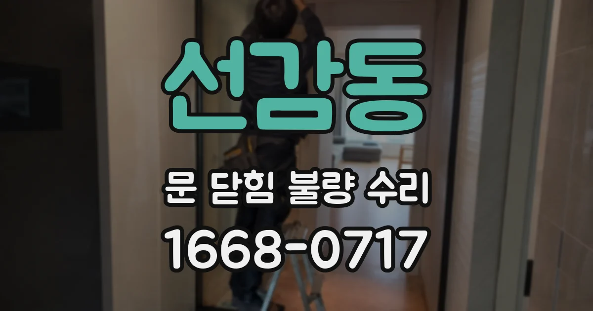 선감동 문 닫힘 불량 수리