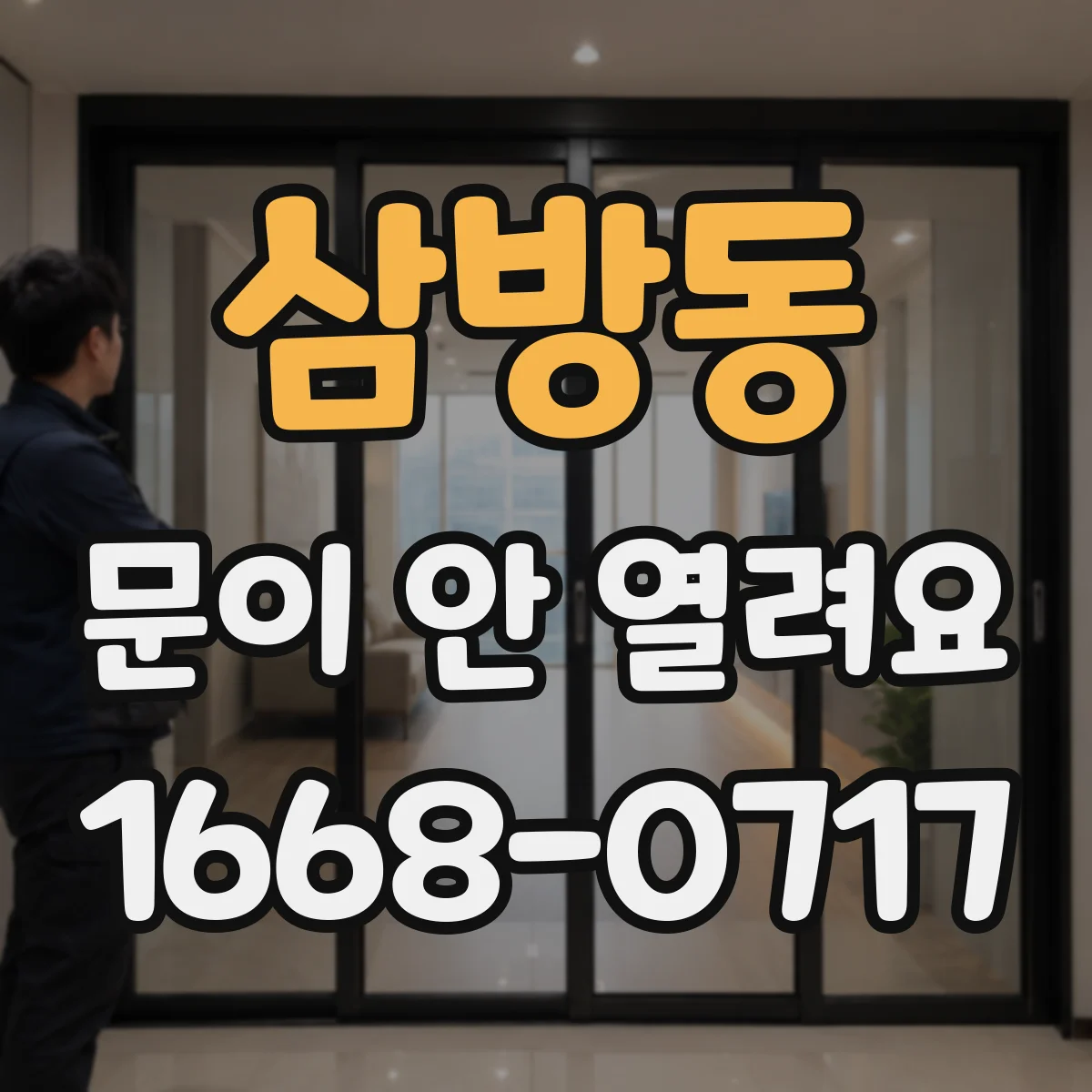 삼방동 문이 안 열려요