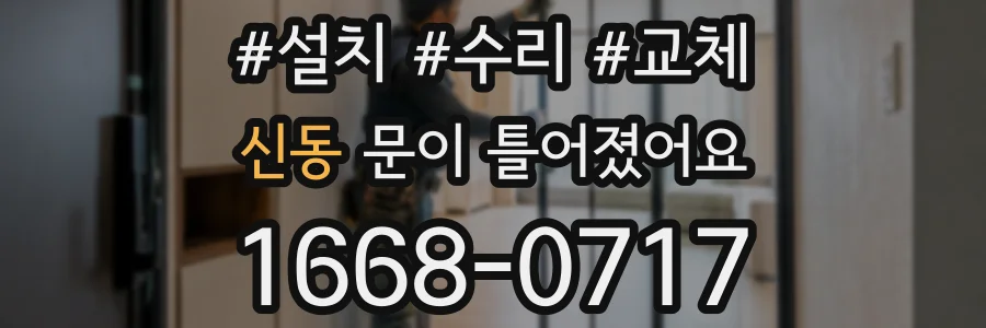 신동 문이 틀어졌어요