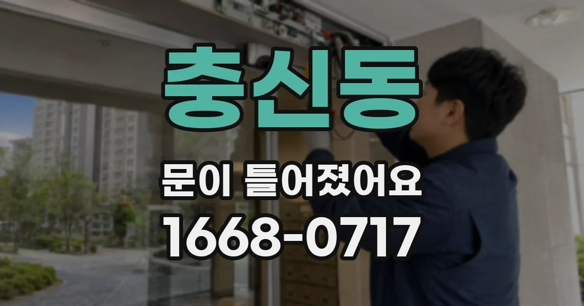충신동 문이 틀어졌어요