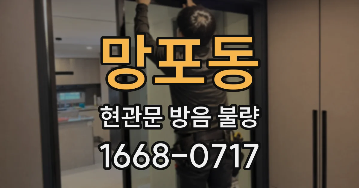 망포동 현관문 방음 불량