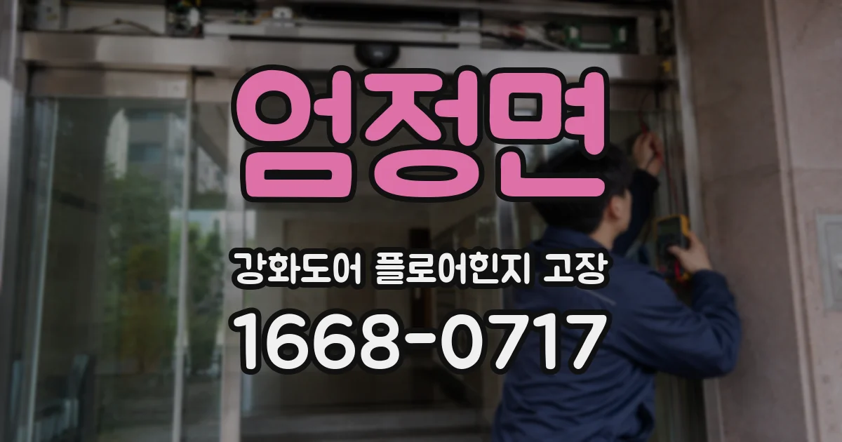 엄정면 강화도어 플로어힌지 고장