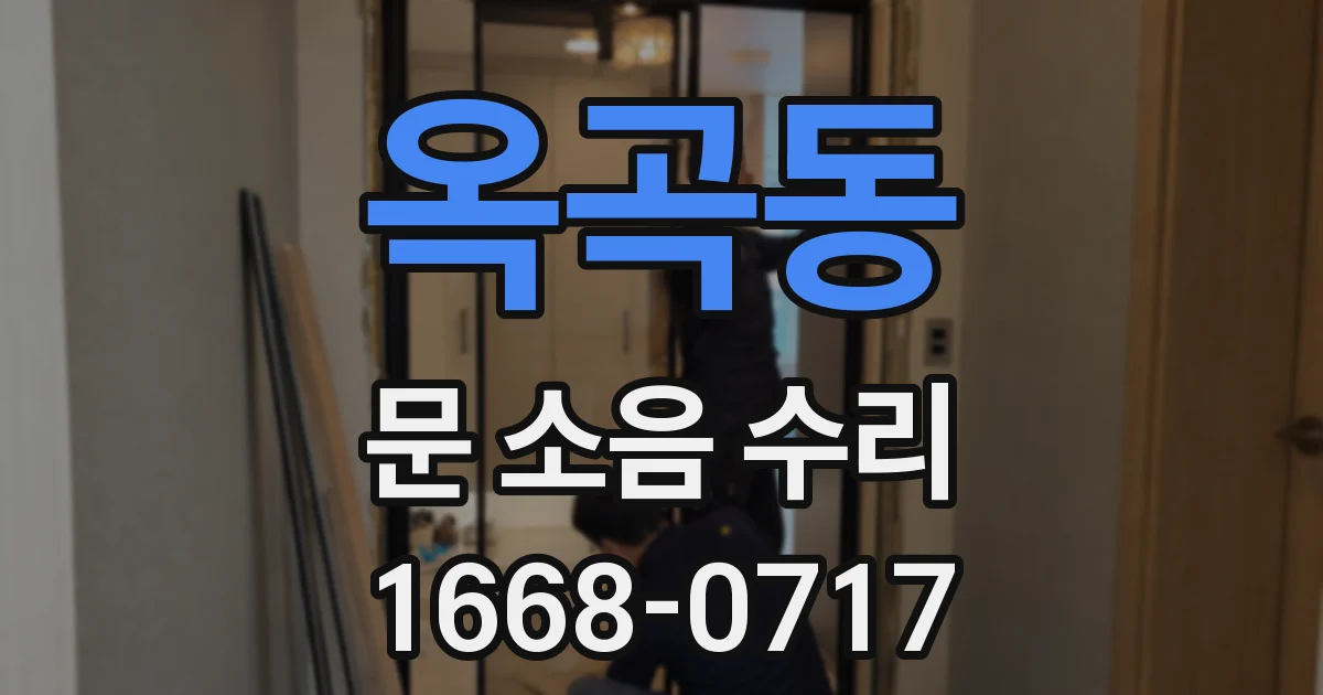 옥곡동 문 소음 수리