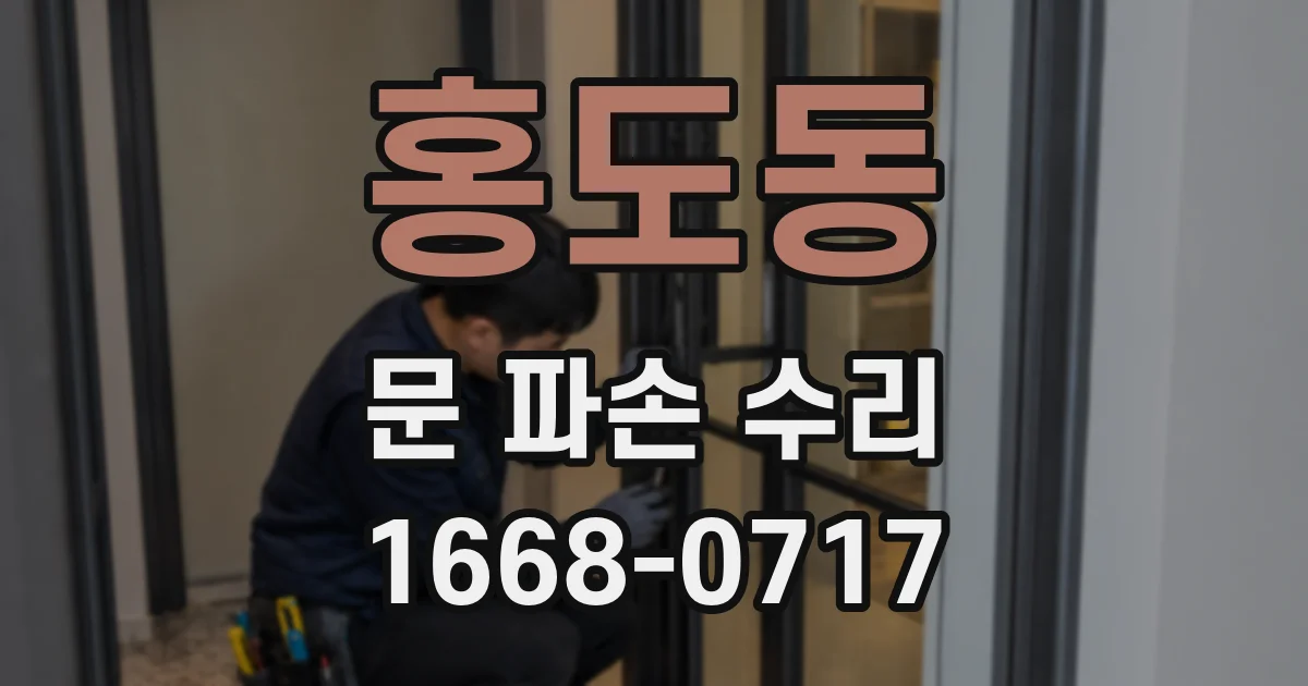 홍도동 문 파손 수리