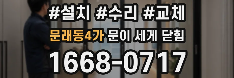 문래동4가 문이 세게 닫힘