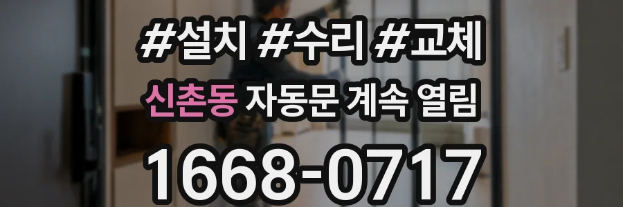 신촌동 자동문 계속 열림