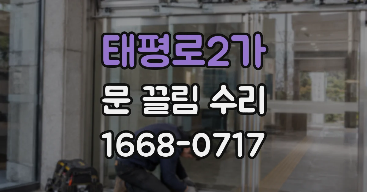 태평로2가 문 끌림 수리