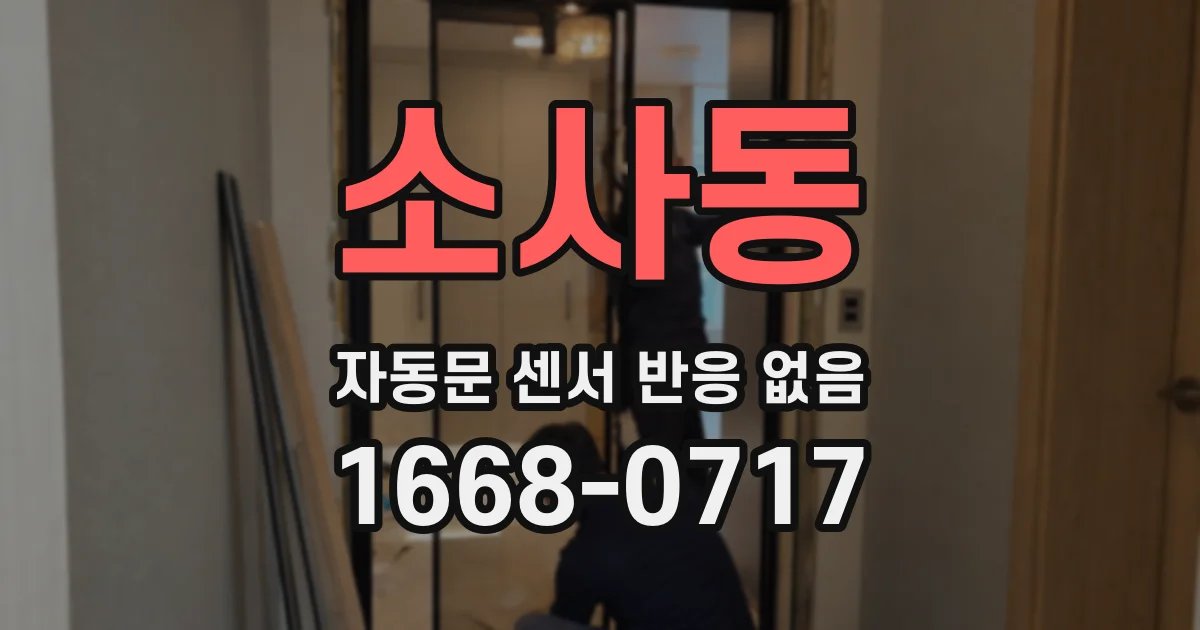 소사동 자동문 센서 반응 없음
