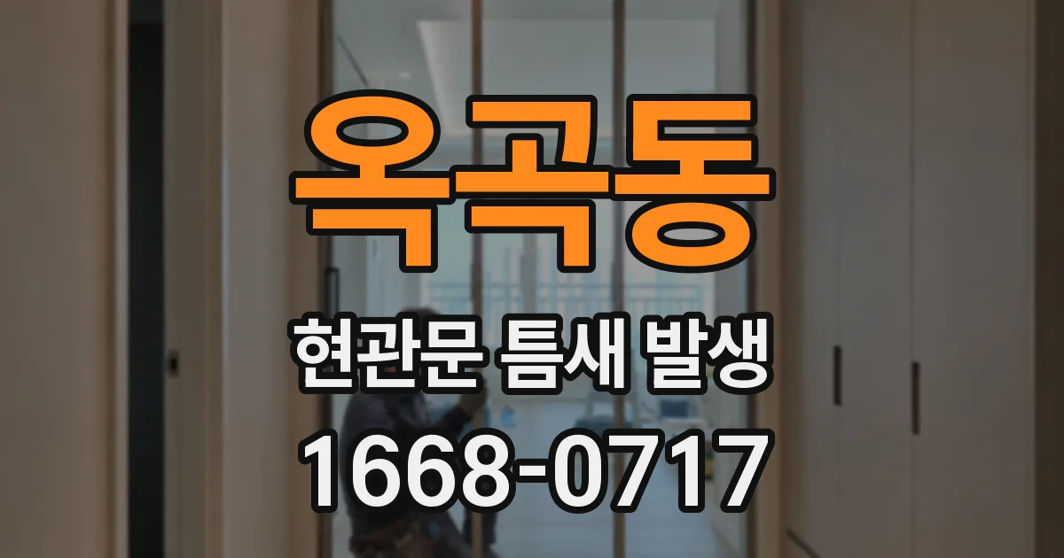 옥곡동 현관문 틈새 발생