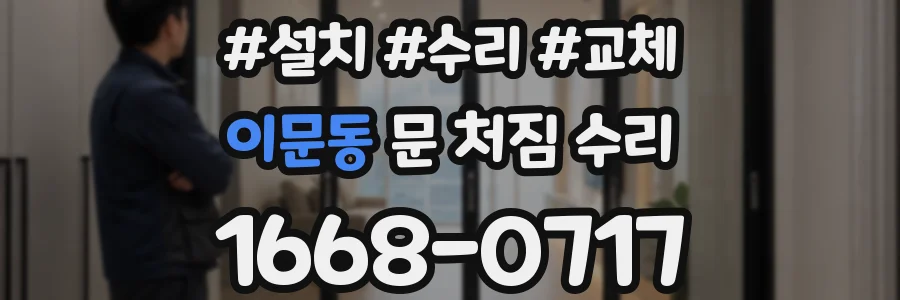 이문동 문 처짐 수리