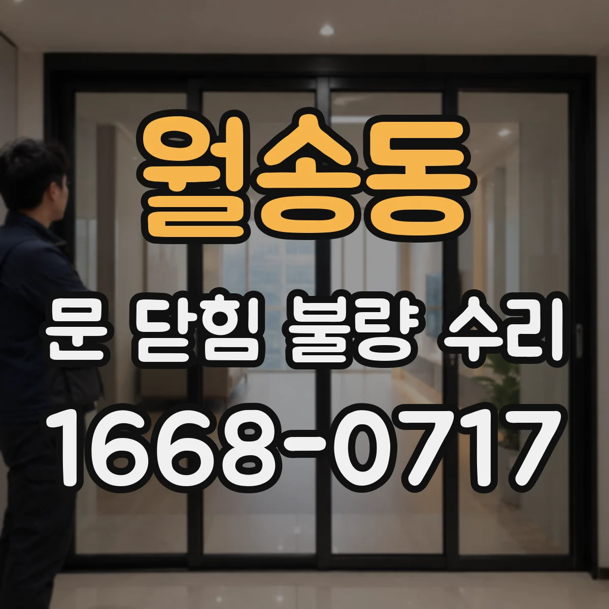월송동 문 닫힘 불량 수리
