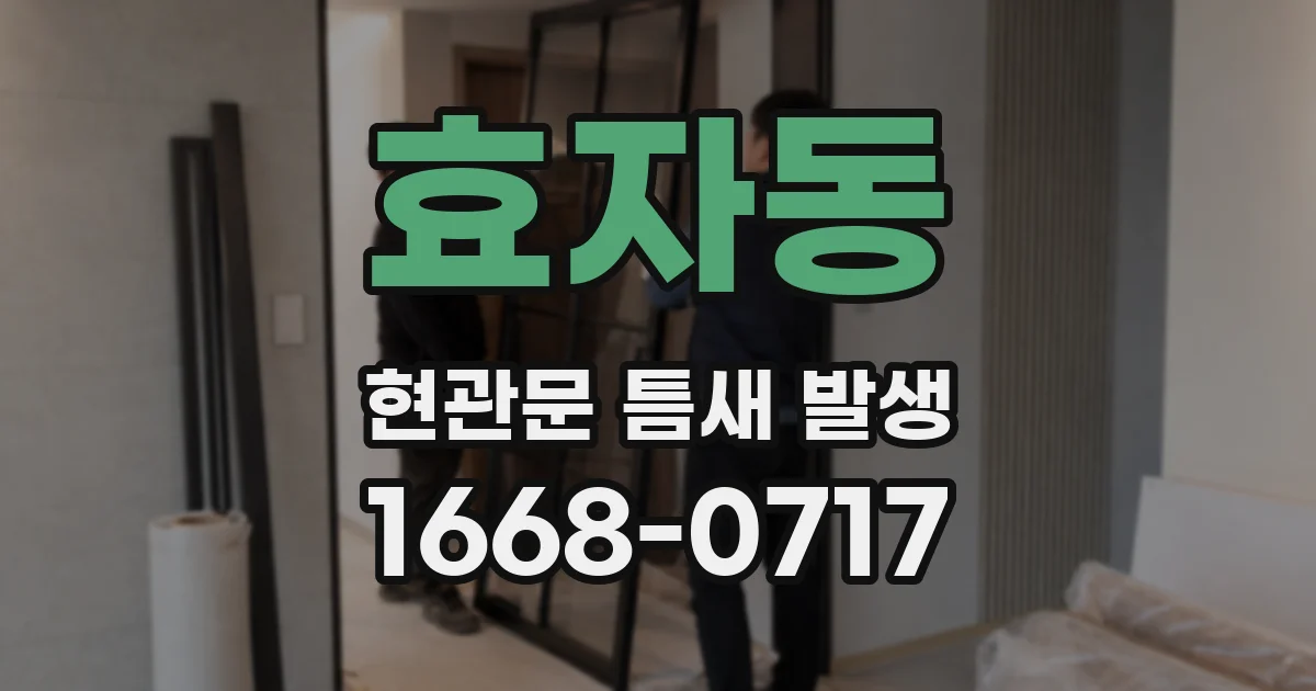 효자동 현관문 틈새 발생