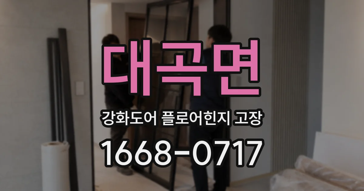 대곡면 강화도어 플로어힌지 고장