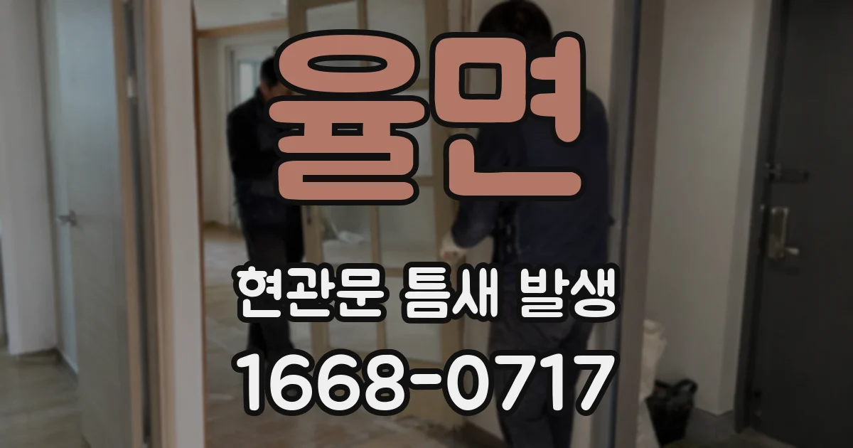율면 현관문 틈새 발생