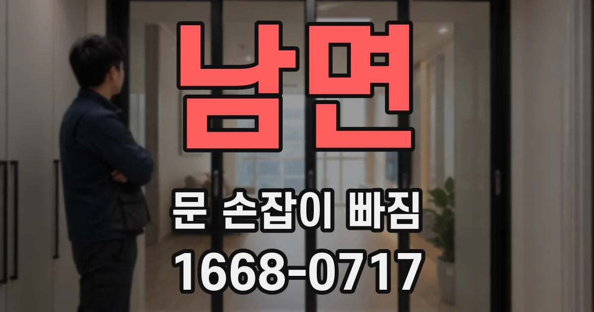 남면 문 손잡이 빠짐