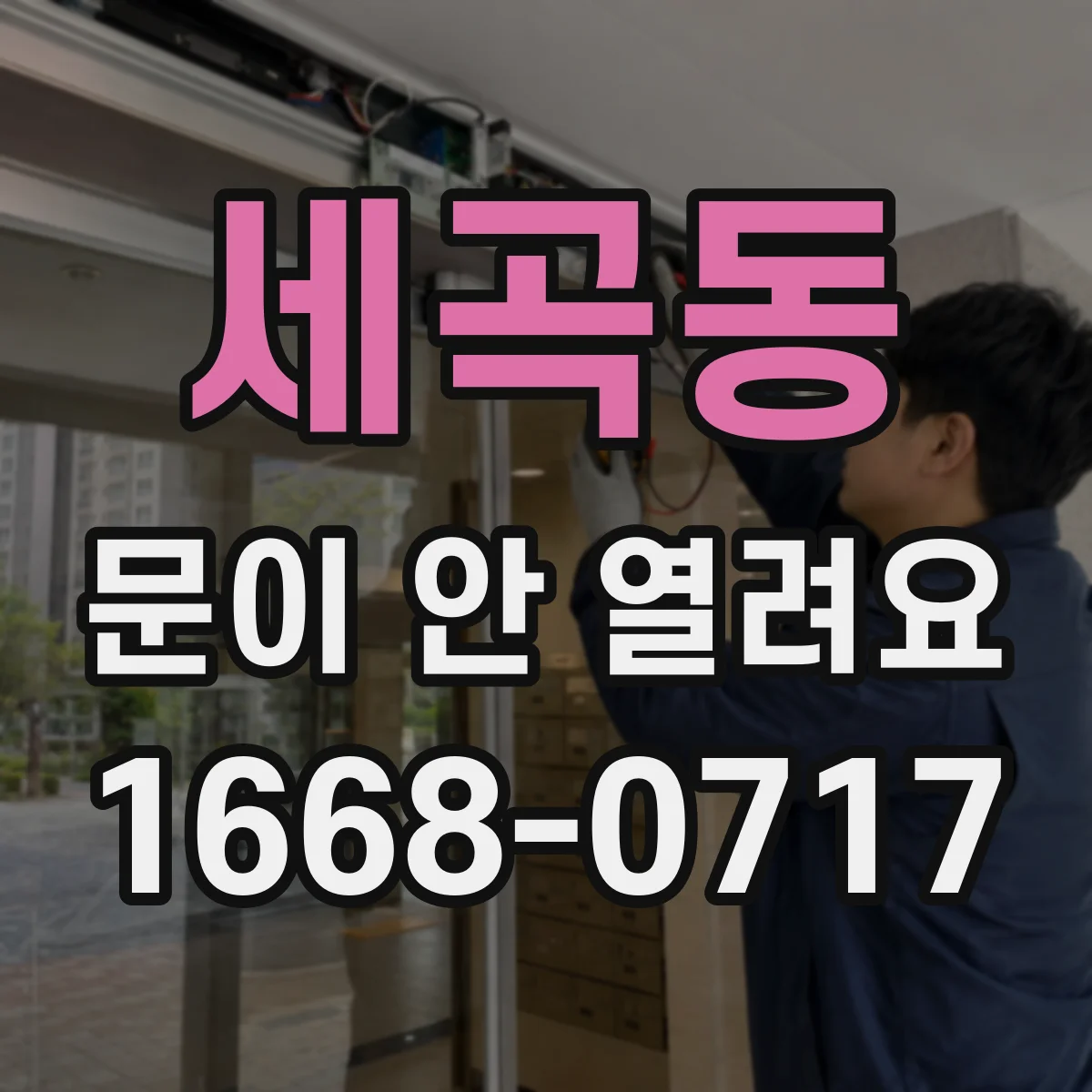 세곡동 문이 안 열려요