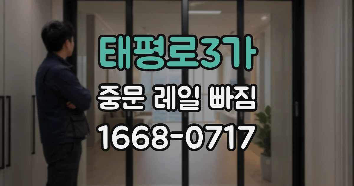 태평로3가 중문 레일 빠짐