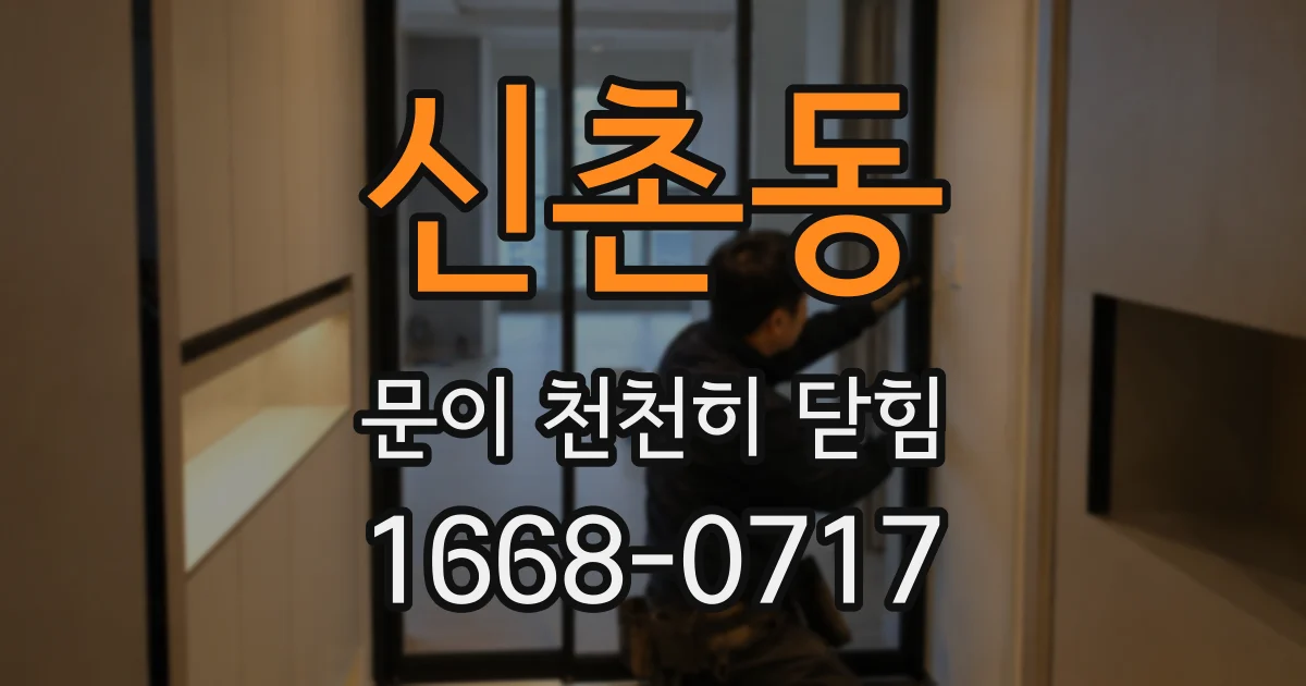 신촌동 문이 천천히 닫힘