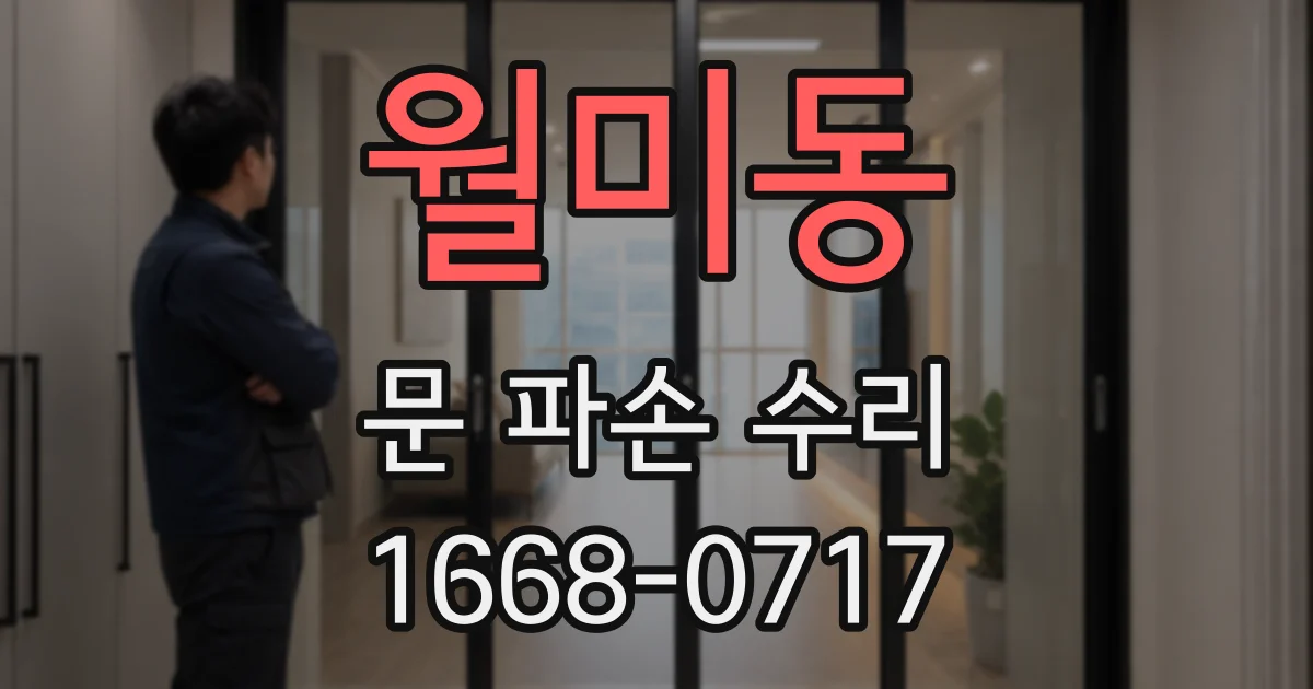월미동 문 파손 수리