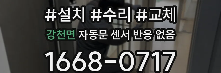 강천면 자동문 센서 반응 없음