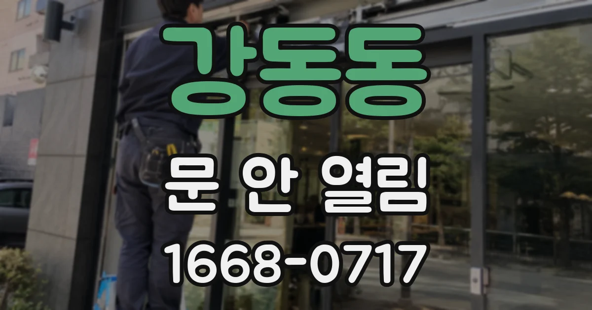 강동동 문 안 열림