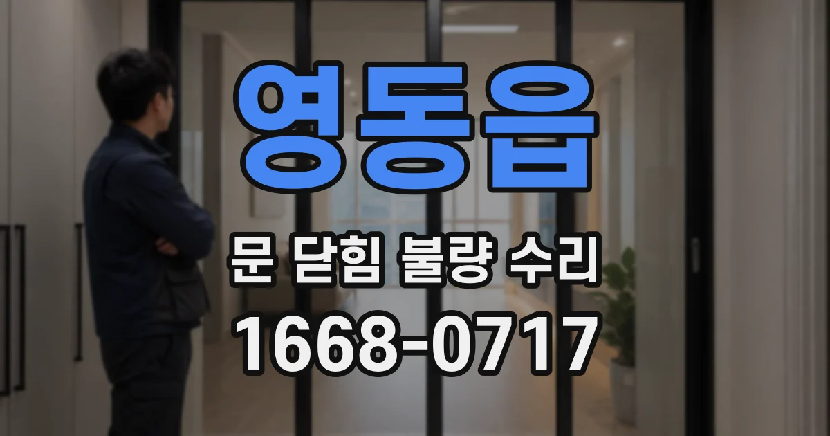 영동읍 문 닫힘 불량 수리