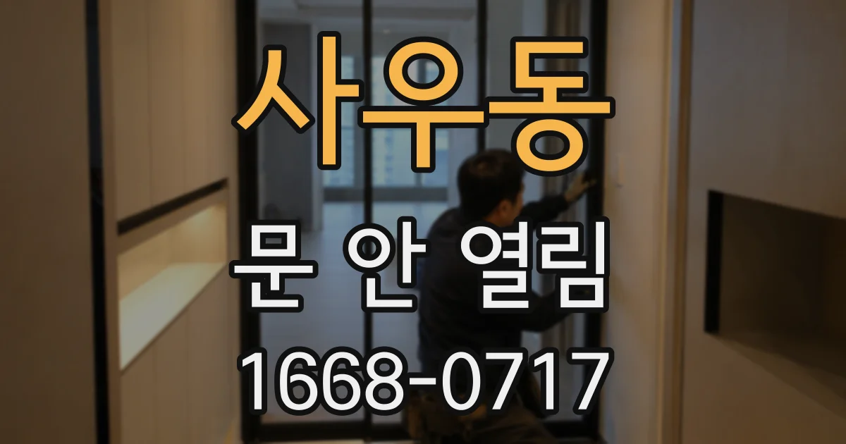 사우동 문 안 열림