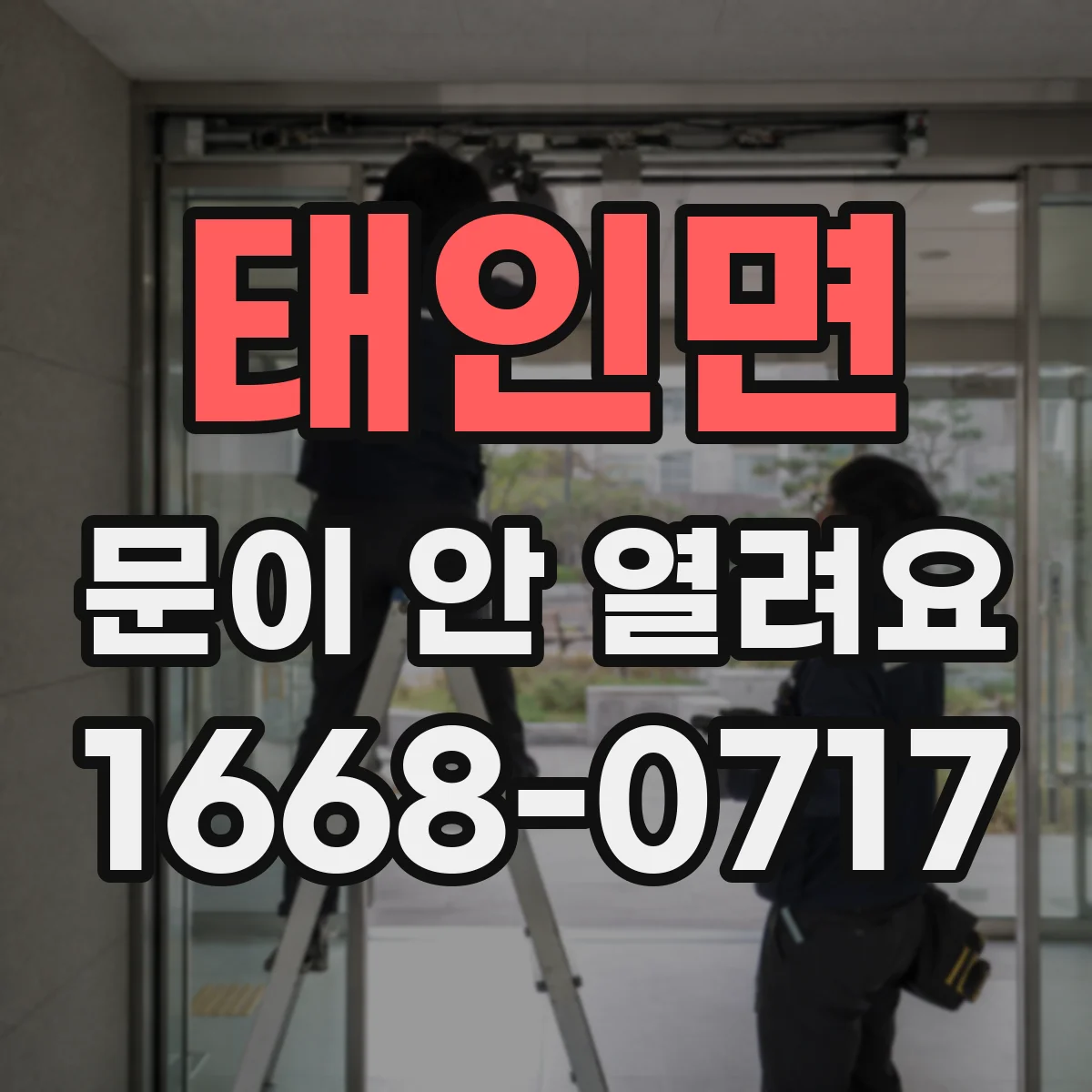 태인면 문이 안 열려요