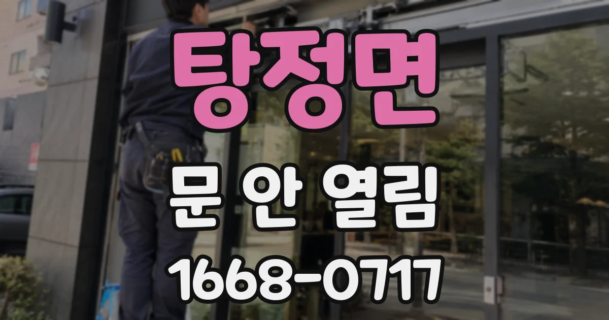 탕정면 문 안 열림
