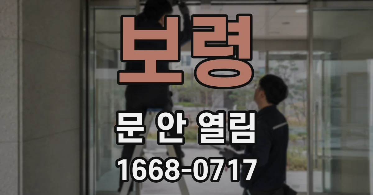 보령 문 안 열림