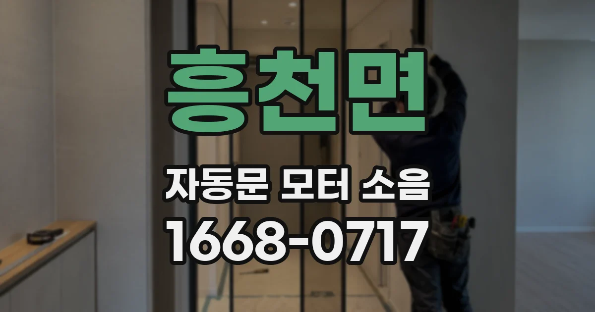 흥천면 자동문 모터 소음