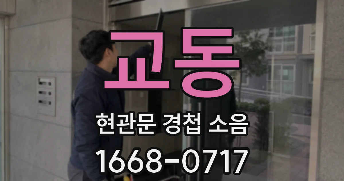 교동 현관문 경첩 소음